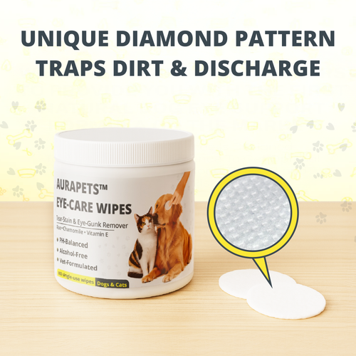 1X AuraPets Eye Care Wipes